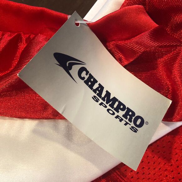 Champro Buck Buck 1974 Defensive Back 2XL  Football Jersey Red White Vintage - Picture 7 of 9